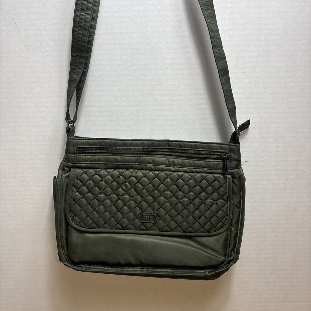 Lug Swivel Dark Green Crossbody Shoulder Bag Purse Side Water Bottle Holder